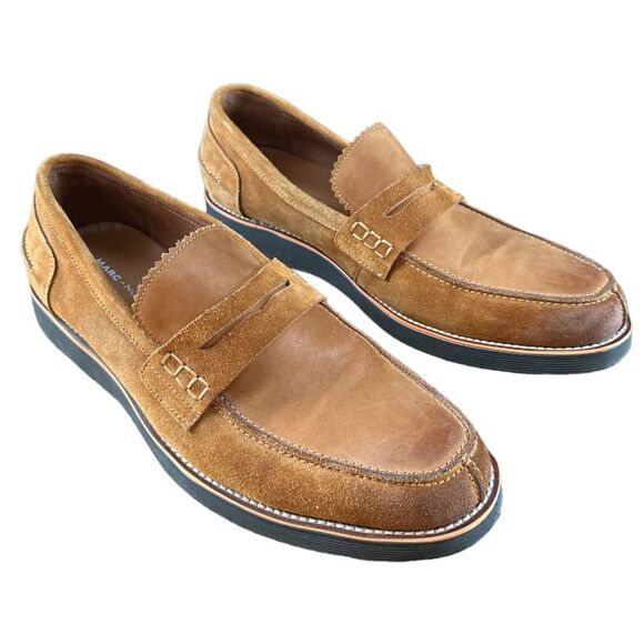 Marc Nolan Abe Nubuck Shoes Penny Loafers Slip On Shoe Size 9 - Picture 3 of 15
